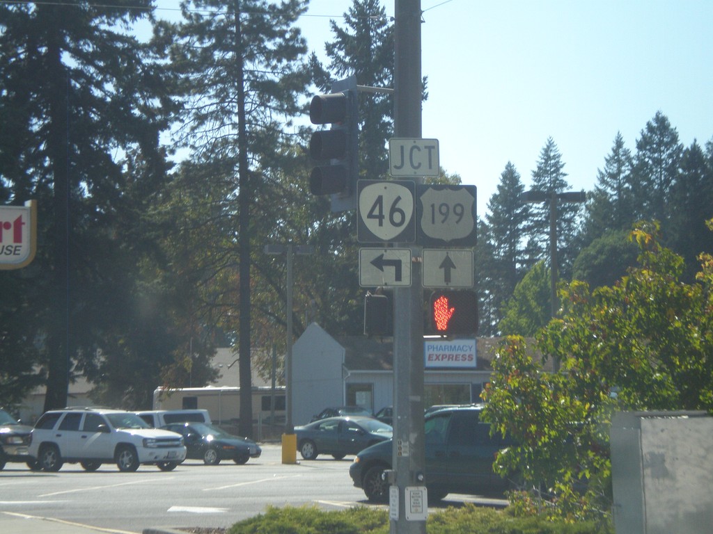 US-199 South Approaching OR-46