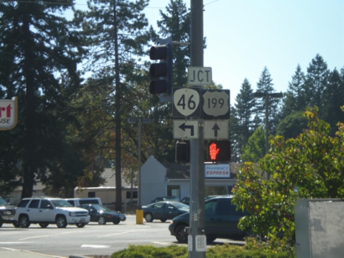US-199 South Approaching OR-46