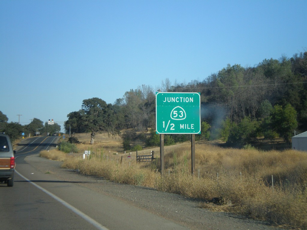 CA-20 East Approaching CA-53