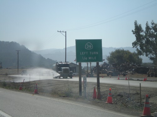 US-101 South Approaching CA-36