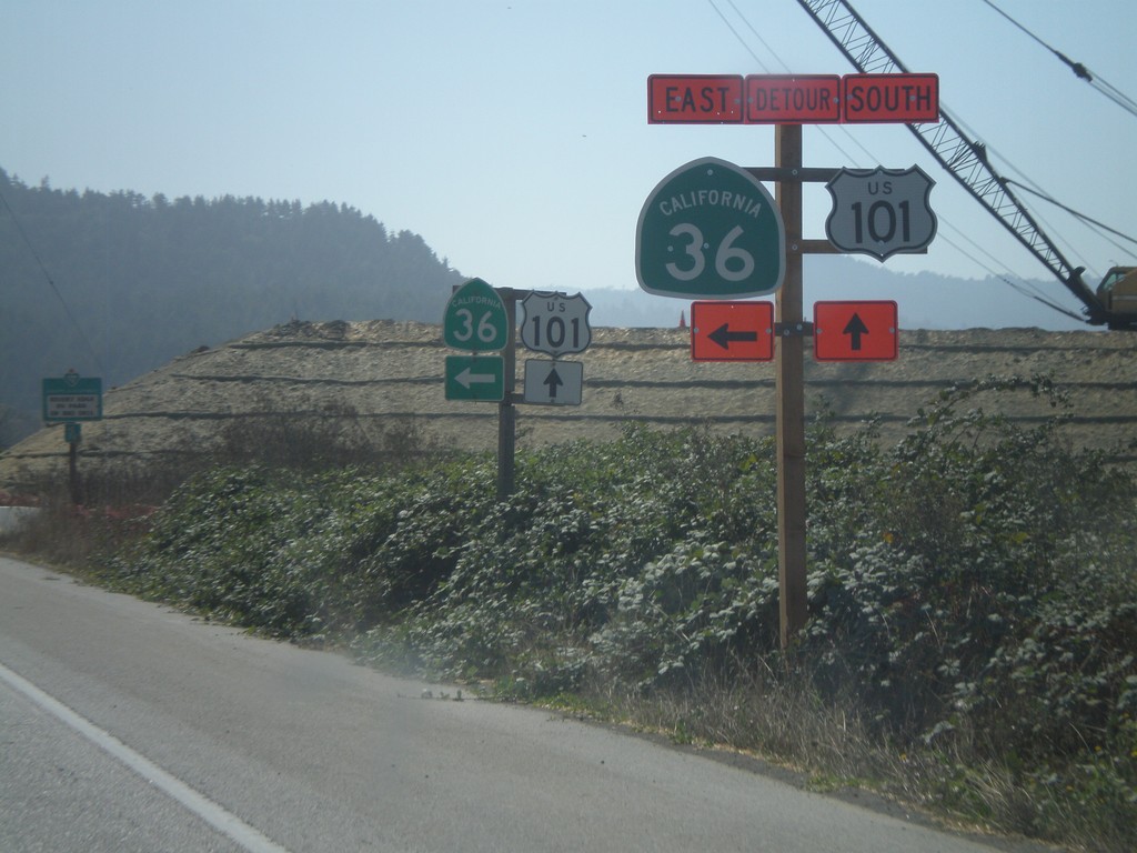 US-101 South Approaching CA-36