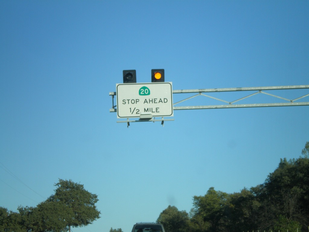 CA-20 East Traffic Must Stop Ahead