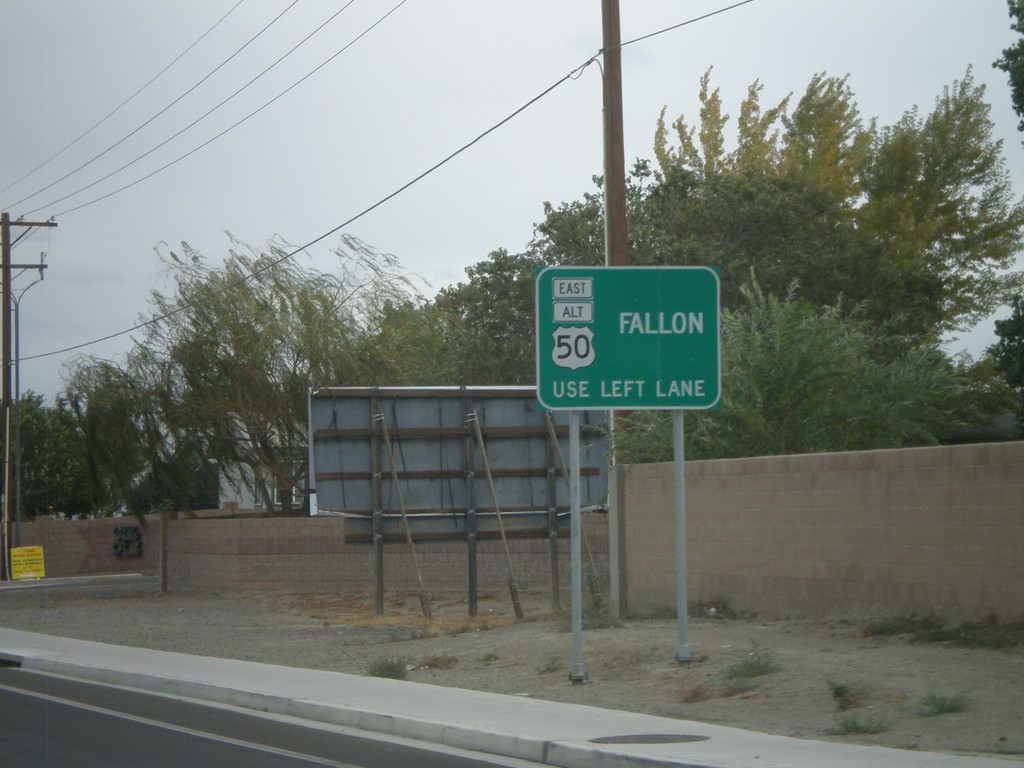 BL-80/Alt. US-95/Alt. US-50 Approaching Split