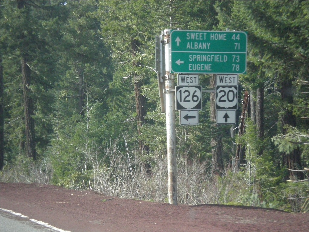 US-20/OR-126 West at US-20/OR-126 Split