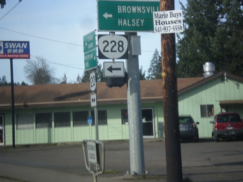 US-20 West at OR-228 West