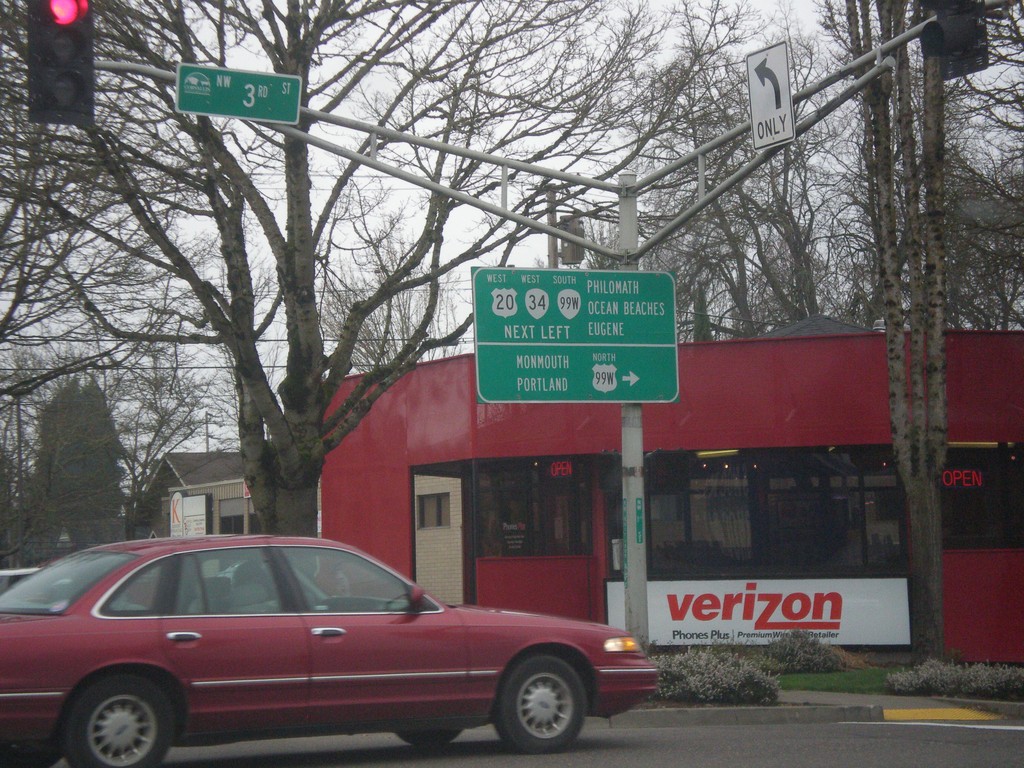 US-20 East (NE Harrison Blvd.) at OR-99W at (NW 3rd St.)