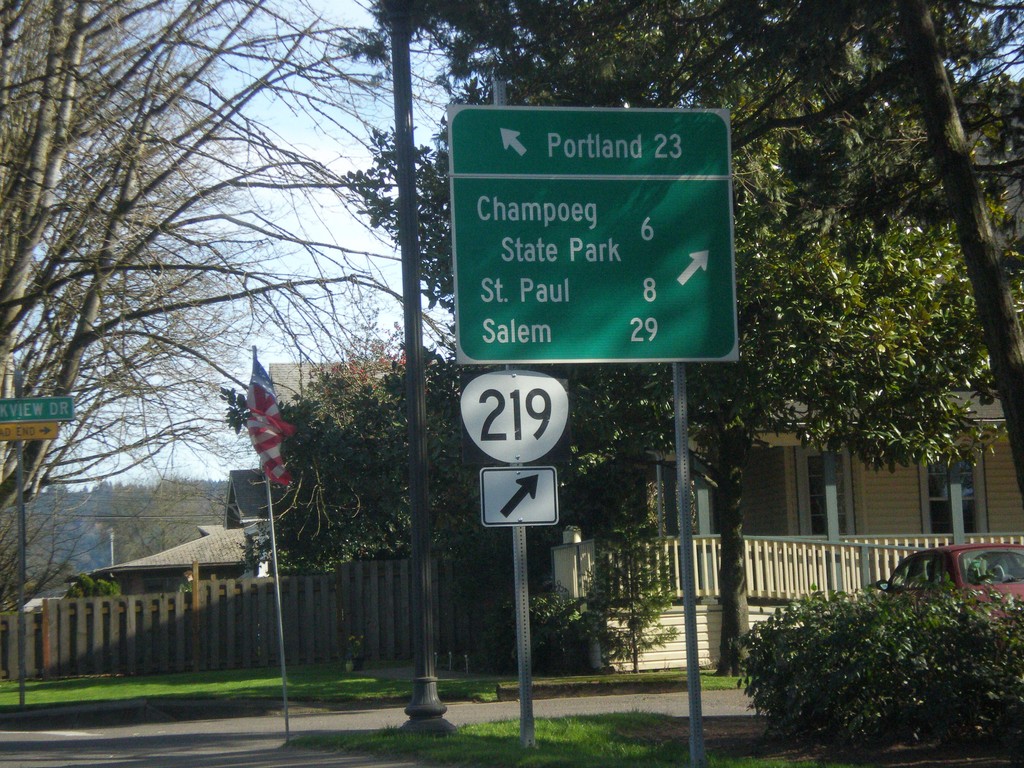 OR-99W North/OR-219 South Split in Newberg