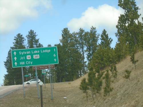 Distance Marker on SD-89 North Approaching SD-87