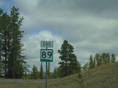 End SD-89 North at SD-87