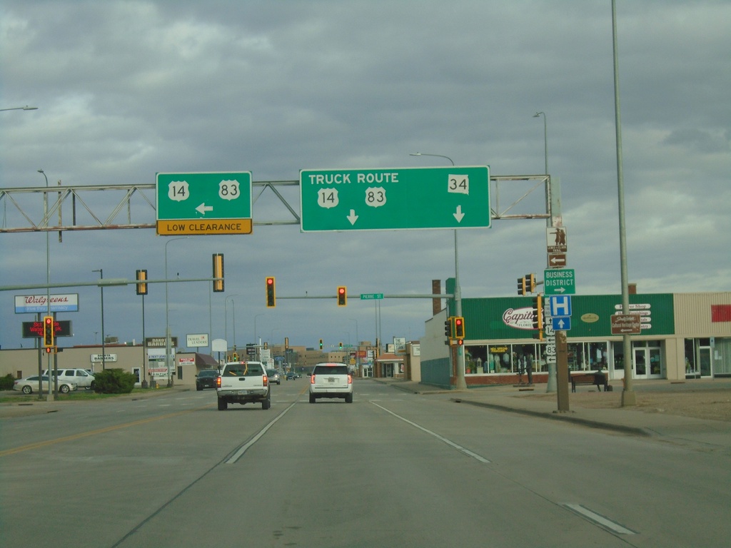 US-14/SD-34 East/US-83 North at US-14/US-83 Truck Route