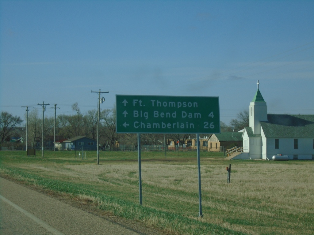 SD-34 East/SD-47 South Approaching SD-34/SD-47 Split