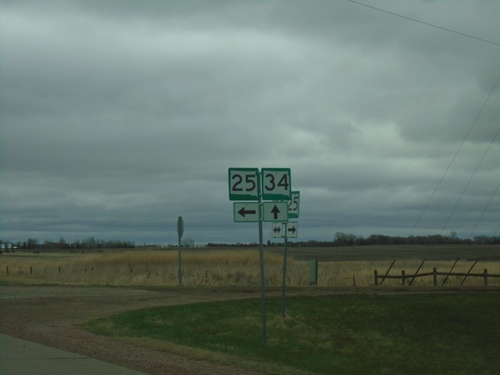 SD-34 East/SD-25 South at SD-34/SD-25 Split