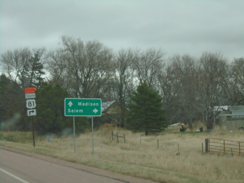 SD-34 East Approaching US-81