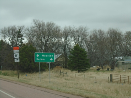 SD-34 East Approaching US-81