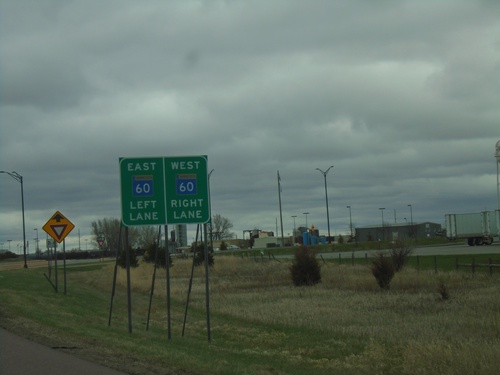 I-90 East - Exit 45 Offramp at BL-90/MN-60 Roundabout