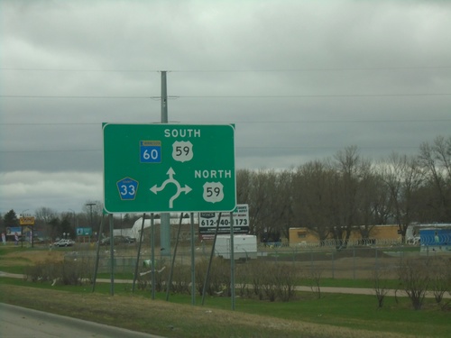 MN-60 West at US-59 and CH-33