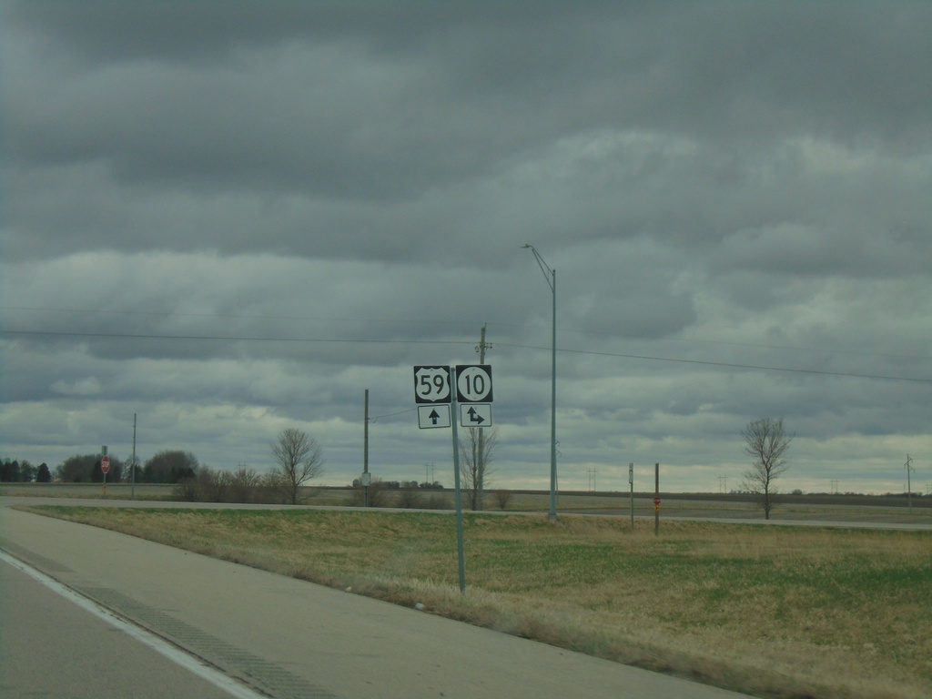 US-59 South at IA-10 - O'Brien County