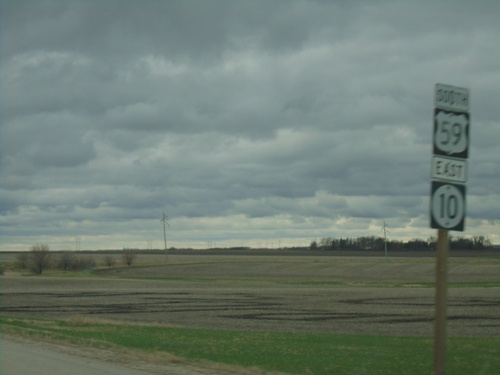 US-59 South/IA-10 East - O'Brien County