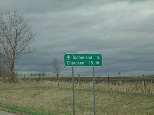 US-59 South/IA-10 East Approaching US-59/IA-10 Split