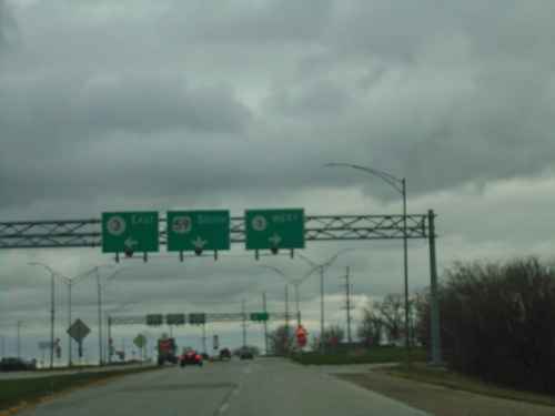 US-59 South approaching IA-3