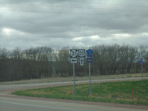 US-20 East/IA-31 South at US-20/IA-31 Split and CH-L36