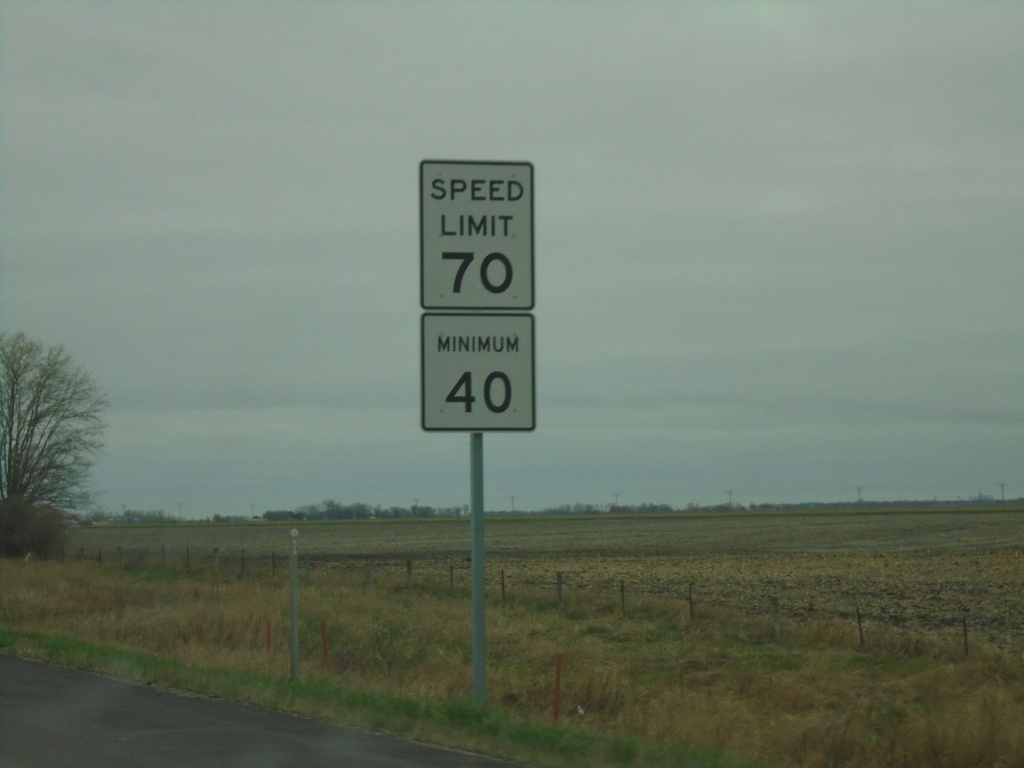 I-29 North - Speed Limit 70/Minimum 40