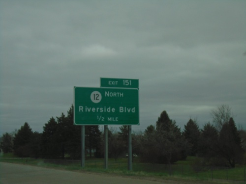 I-29 South - Iowa Exit 151