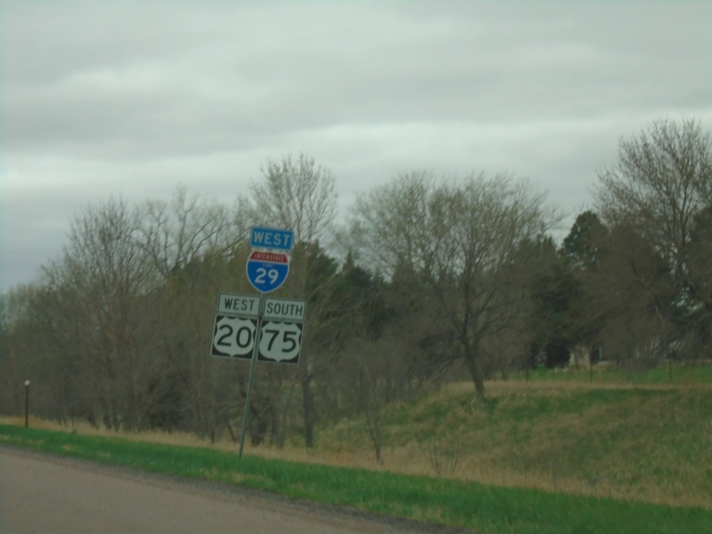 I-129 West/US-20 West/US-75 South - South Sioux City