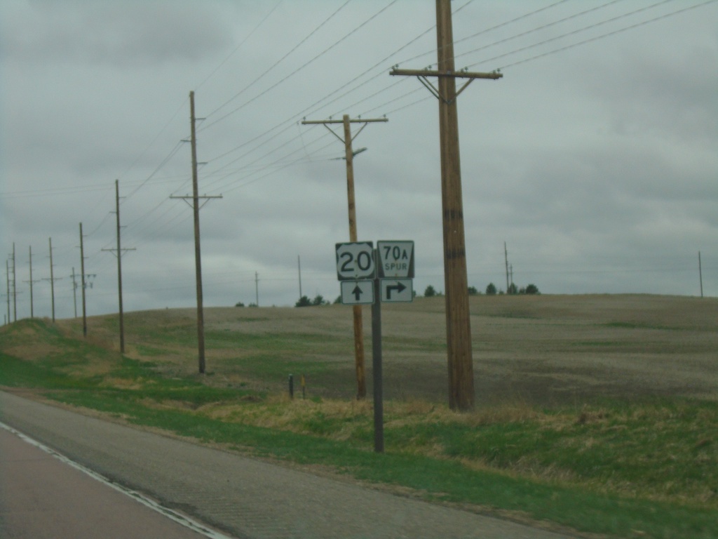 US-20 West Approaching NE-70A Spur