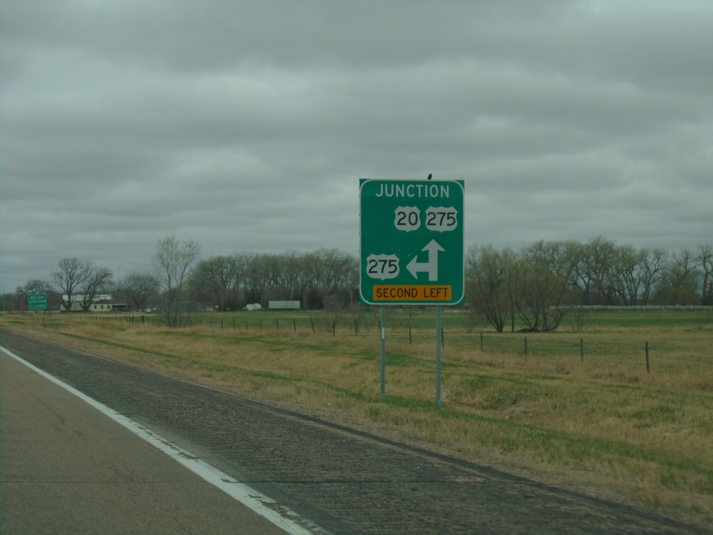 US-20 West Approaching US-275