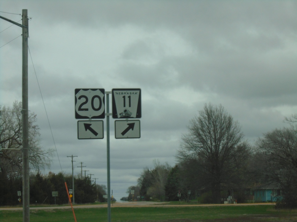 US-20 West/NE-11 North at US-20/NE-11 Split