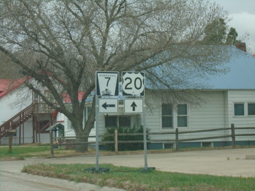 US-20 West/NE-7 South at US-20/NE-7 Split