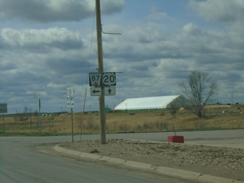 US-20 West/NE-87 South at US-20/NE-87 Split