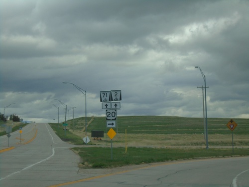 US-20 West/NE-71 South/NE-2 East at NE-71/NE-2