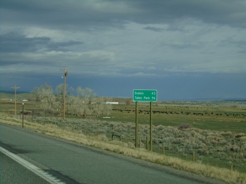 US-26 West/US-287 North - Distance Marker