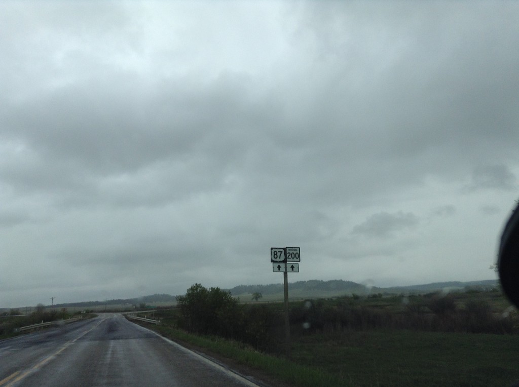 US-87 South/MT-200 East Approaching Grass Range