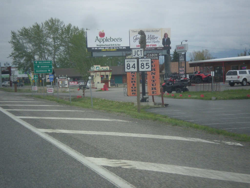 US-191 North Approaching MT-84 and MT-85