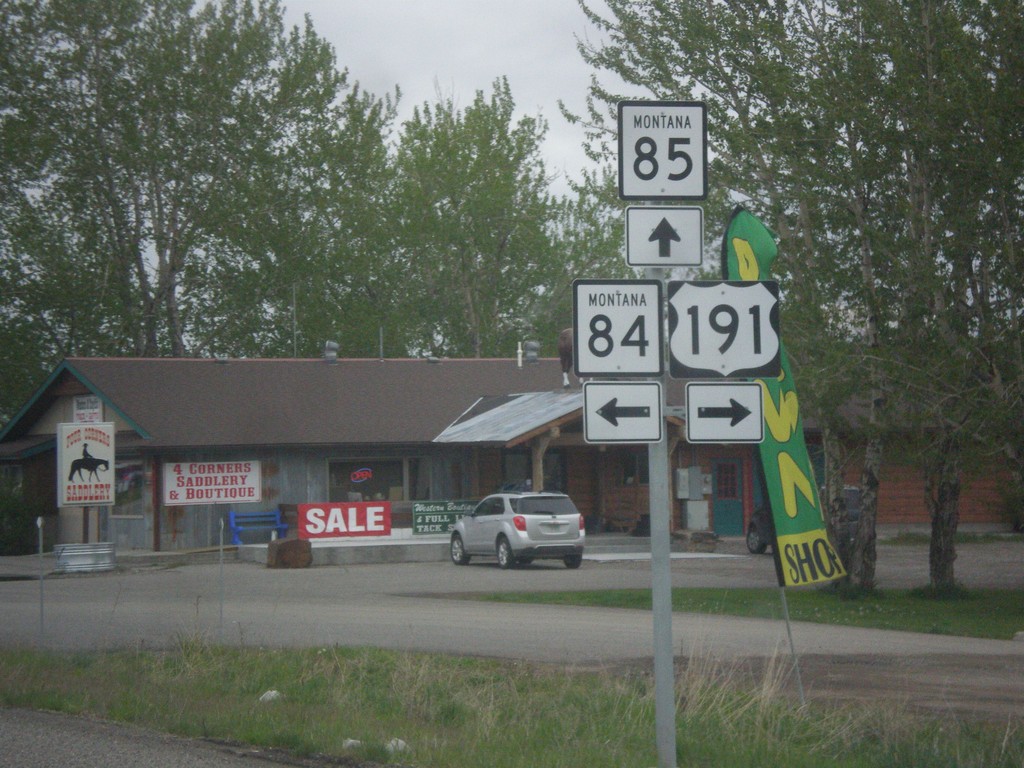 US-191 North at MT-84/MT-85