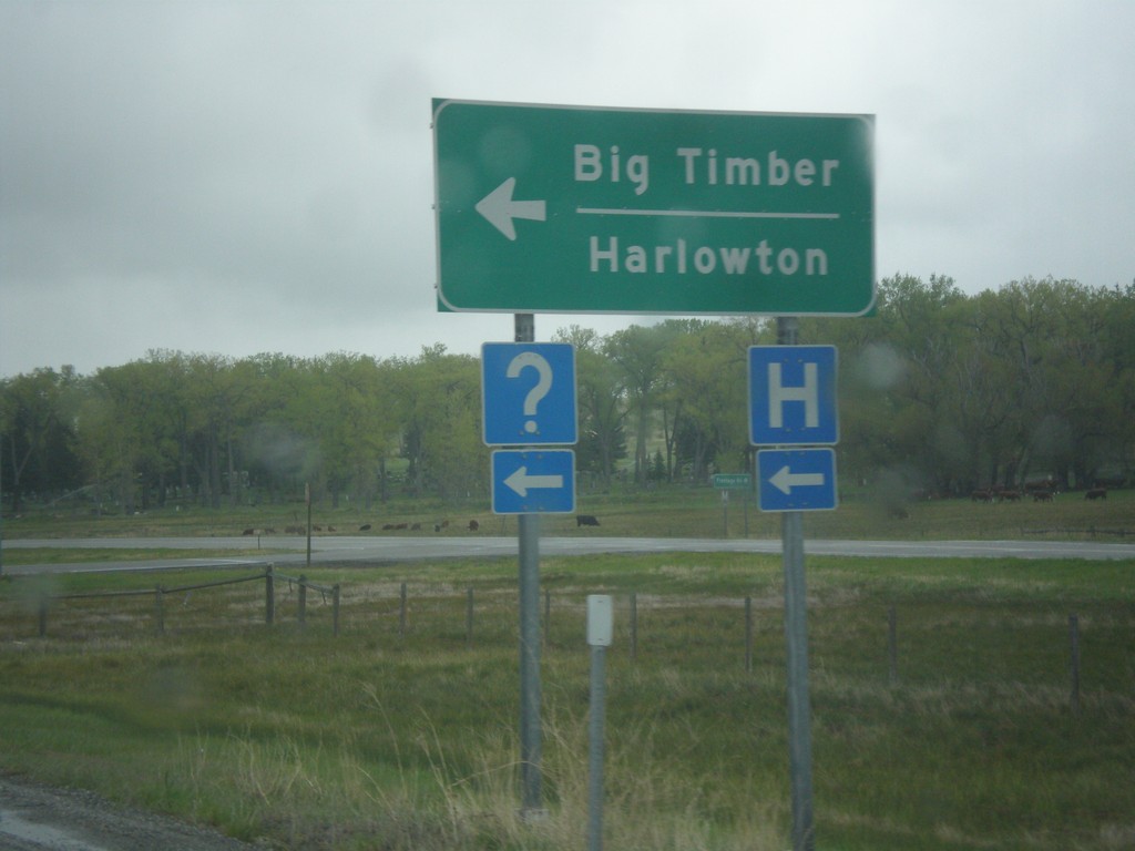 I-90 East - Exit 362 Offramp - Big Timber