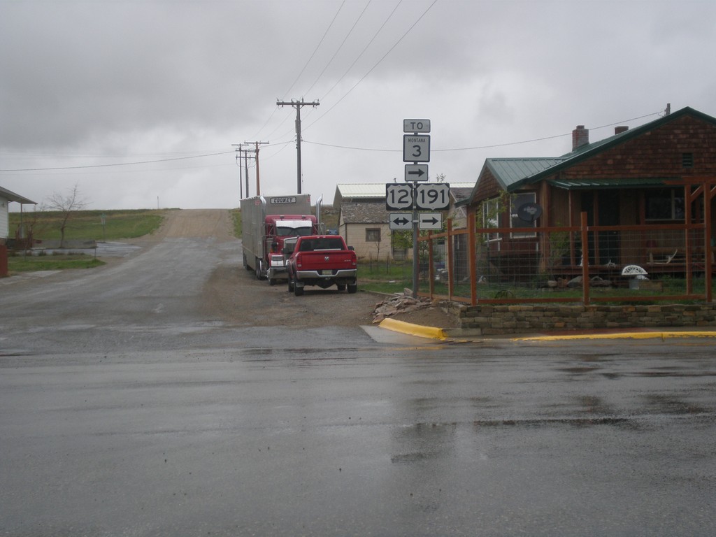 US-191 North at US-12 - Harlowton