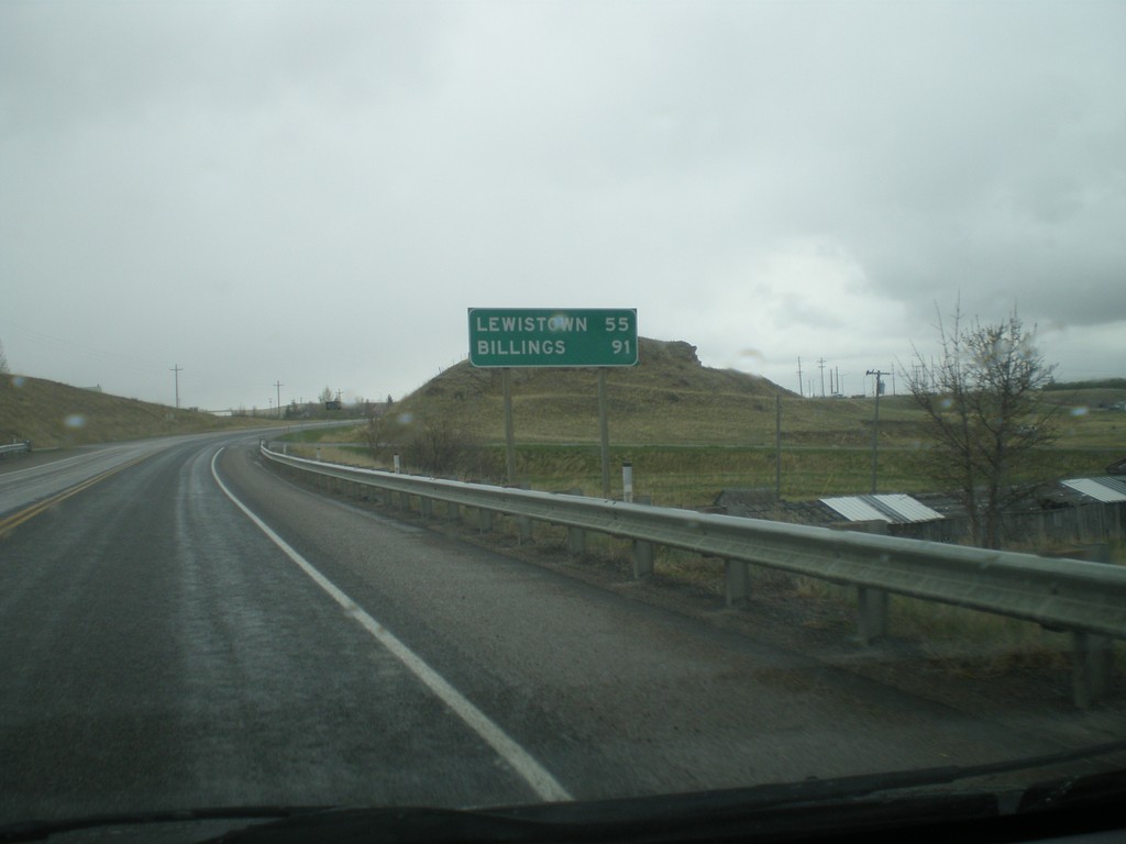 US-12 East/US-191 North - Distance Marker