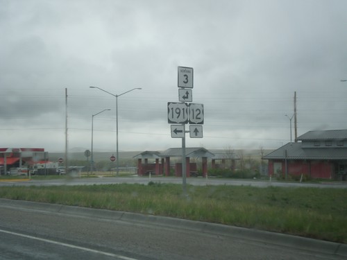 US-12 East/US-191 North at MT-3