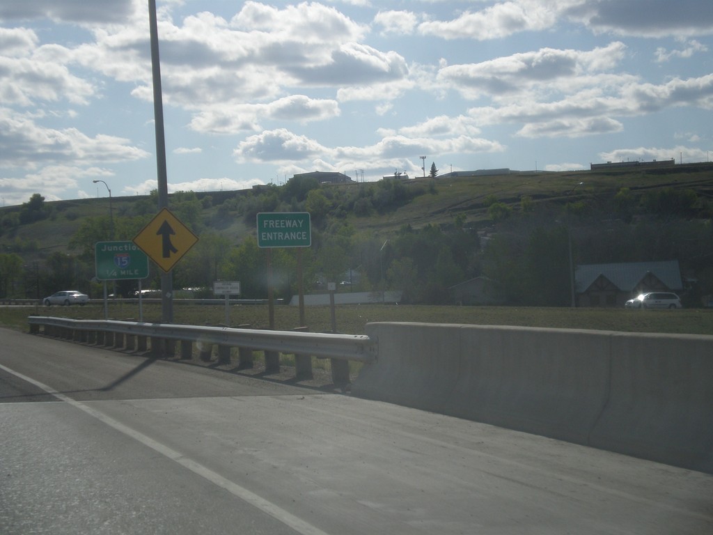 US-89 North/MT-3/MT-200 West - Freeway Entrance