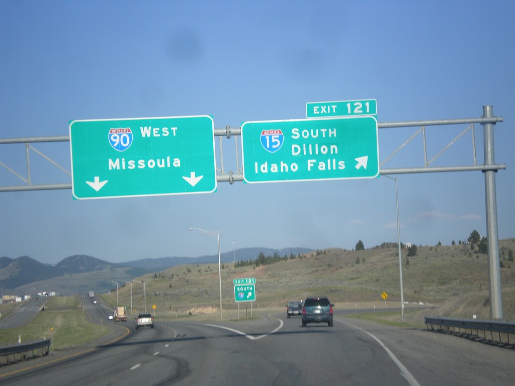 I-15 South/I-90 West - Exit 121