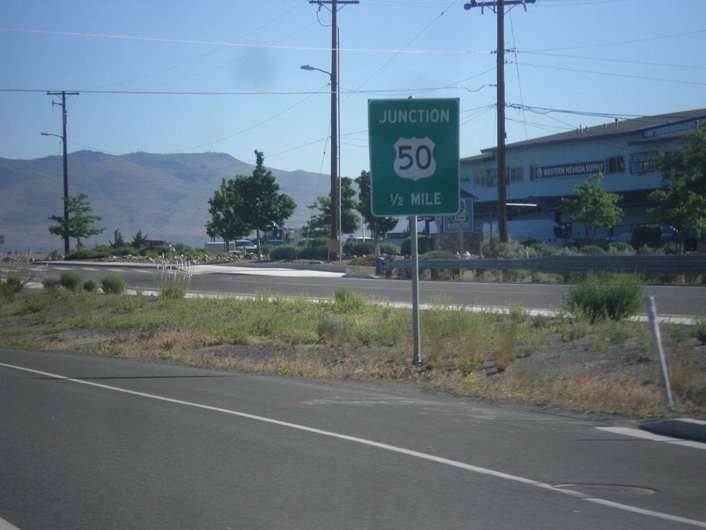 US-395 North Approaching US-50