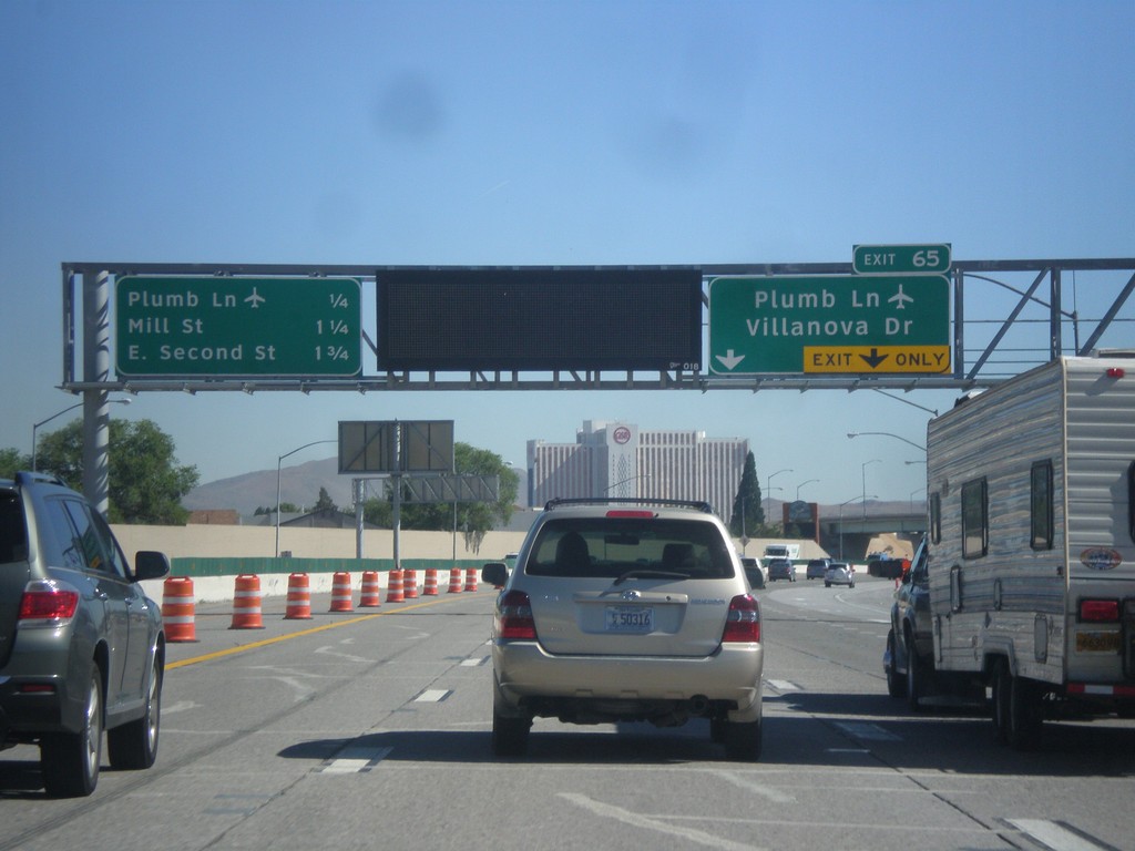 I-580/US-395 North Approaching Exit 65