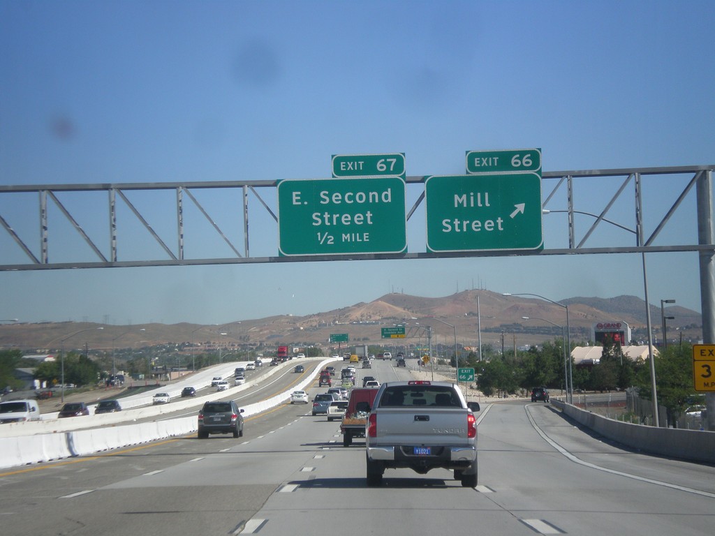 I-580/US-395 North - Exits 66 and 67