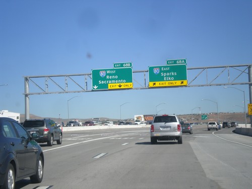 I-580/US-395 North - Exits 68A and 68B