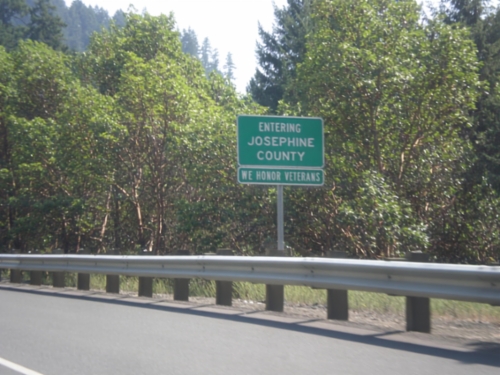 I-5 South - Entering Josephine County
