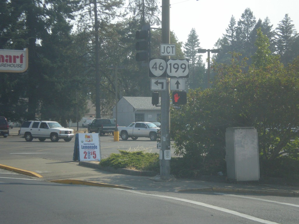 US-199 South Approaching OR-46